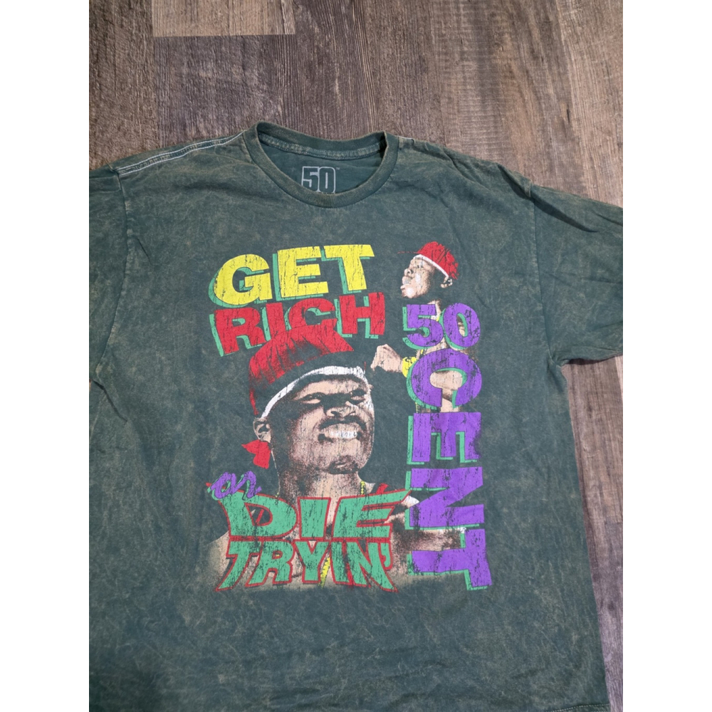 50 Cent Get Rich or Die Trying Green Shirt Size XL